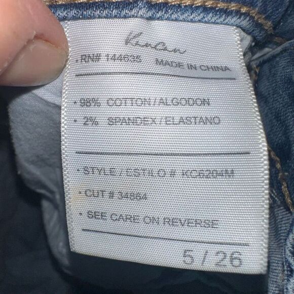 Kancan distressed slim tapered stacked hem 5/26 normcore jeans - Picture 2 of 4